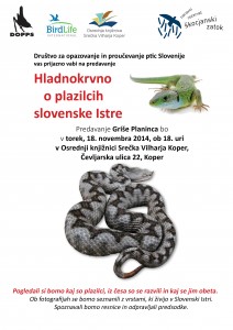 Predavanje: Hladnokrvno o plazilcih slovenske Istre